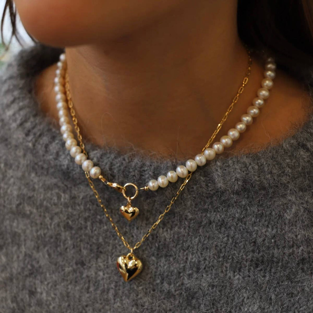 The Amora Heart Pearl Necklace