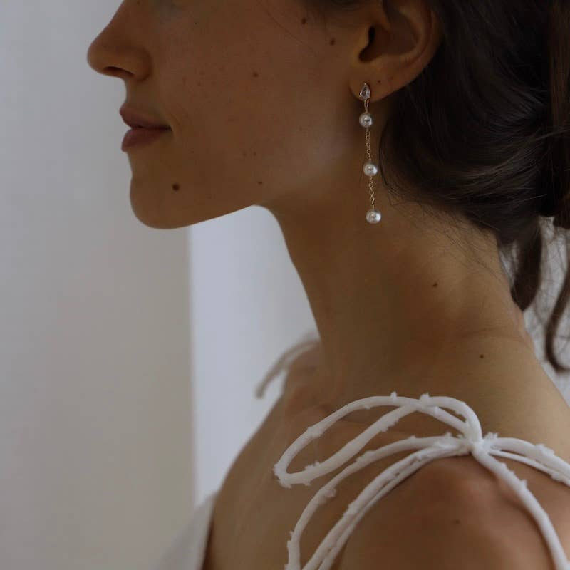 SUNNY PEARL DROP EARRINGS