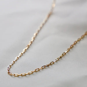 Miniature Paperclip Chain Gold