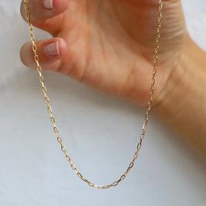 Miniature Paperclip Chain Gold