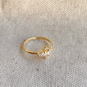 Vintage Flower Gold Ring