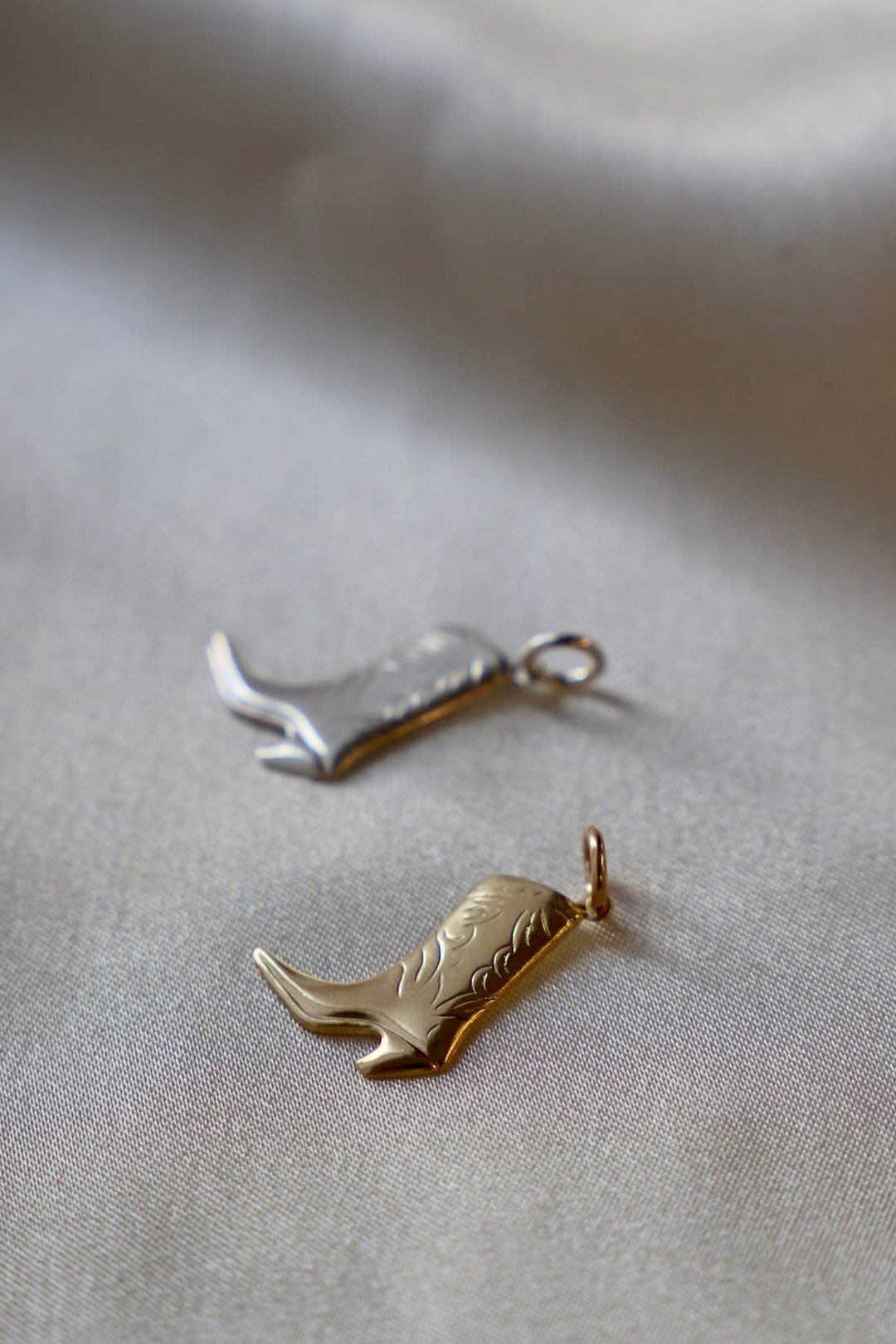 Gold Cowboy Boot Charm — Dainty Western Charm