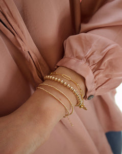 Gold wrap bracelet, women's bracelet, gold bracelet, beaded bracelet, stackable bracelet 