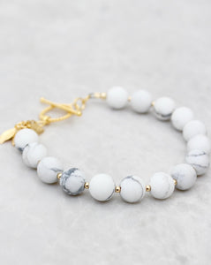 Womens jewelry, gift guide, womens bracelet, white marble, healing stone, gift, jewelry gift,  anniversary gift, mothers day gift 