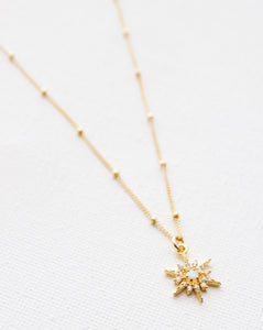 Gold Star Necklace, Womens jewelry