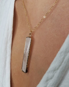 Gold necklace, womens jewelry, gift jewelry, mothers day gift, gold rose, gift for her, Kendra Scott, handmade jewelry, rose quartz, gem stone necklace, gem stone pendant, rose quartz gemstone, rose quartz stone