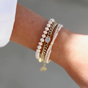 Pink Wrap bracelet, Gift, Stackable bracelet, Women's jewelry