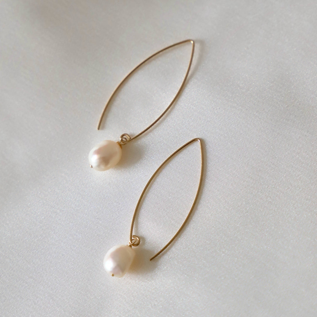 The Emily Fresh Water Pear Drop Earrings
