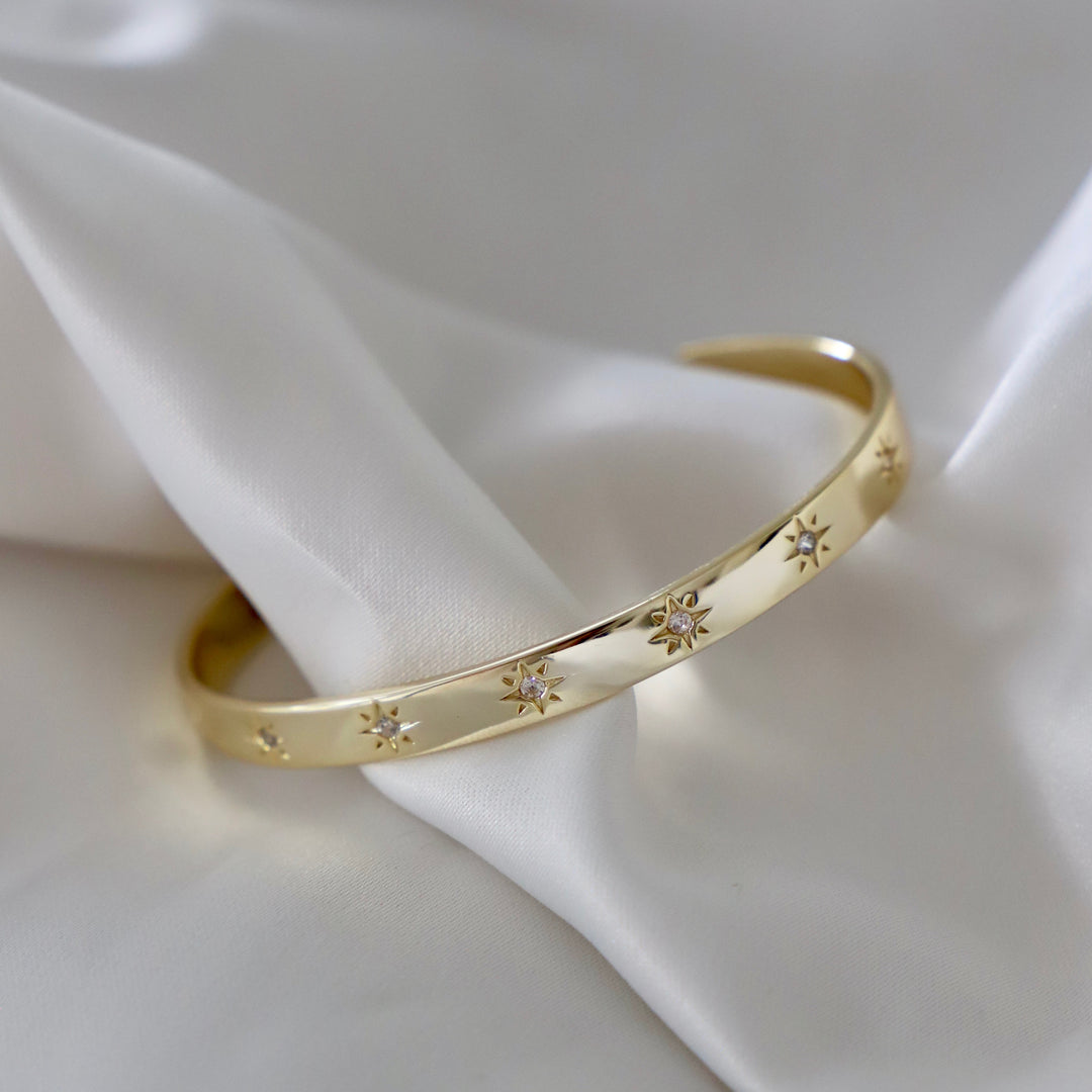 Starry Night Gold Bangle