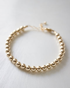 Gold beaded bracelet, women's trending jewelry , Rounded bracelet,  Ball bracelet 